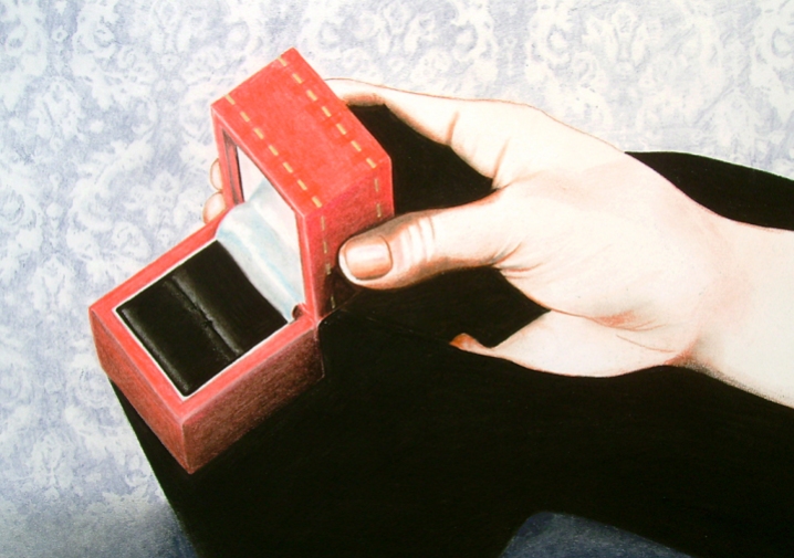 The Ring (2009) Lápiz y pastel sobre papel. Medidas 28 x 30 cm.