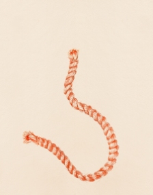 “#34 Rope” (2013) Dibujo, lápiz y pastel sobre papel. Medidas 35,5 x 28 cm. Film: Rope (1948) Dir. Alfred Hitchcock.
